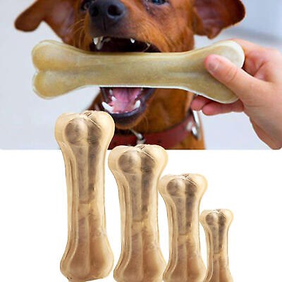 #ad Dog Teething Bone Toy Beef Flavor Puppy Chew Bone Chewer Toys Teeth Cleaning $10.79