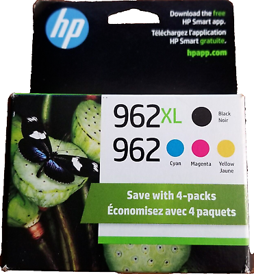 #ad #ad New Genuine HP 962XL 962 Black Color 4PK Ink Cartridges No Box Exp. 2025 $79.99