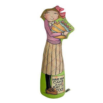 #ad Mary Engelbreit The Toy Works Weighted Door Stop Doll HAVE YOUR CAKE $39.95