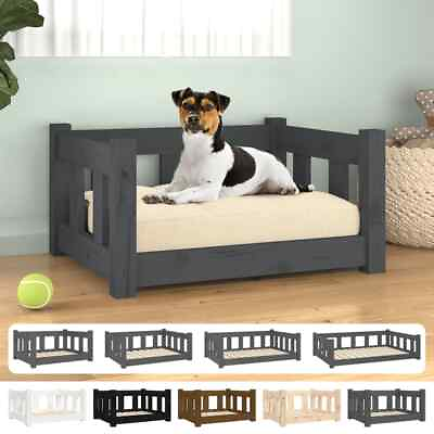 #ad Dog Bed Rectangular Modern Wooden Dog Couch Pet Bed Solid Wood Pine vidaXL $82.99