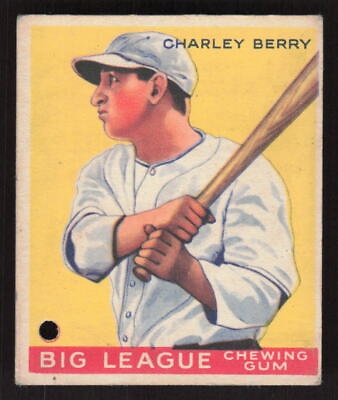 #ad 1933 GOUDEY CHARLIE BERRY 184 POOR RC R319 BASEBALL CHICAGO WHITE SOX $20.00