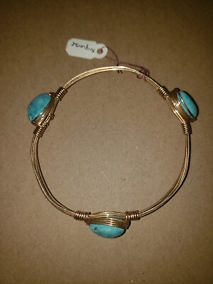 #ad NEW Bracelet Jewelry Wire Wrapped Adjustable Cuff Copper Gemstone Handmade Stone $17.00