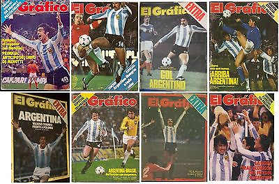 #ad FIFA WORLD CUP 1978 COMPLETE El Grafico COLLECTION 8 Magazines $246.25