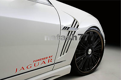 #ad Powered by JAGUAR X Tipe XKR S XJR XJ8 Racing Decal sticker emblem logo RED Pair $29.95