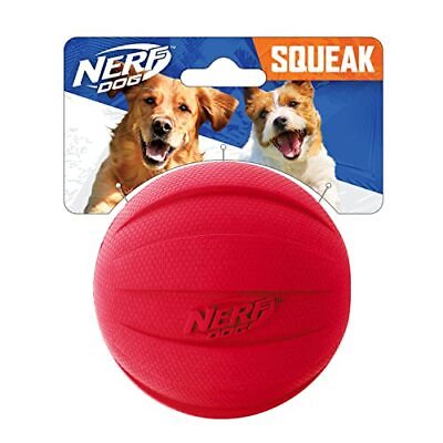 #ad Nerf Dog Rubber Ball Dog Toy with Interactive Squeaker Lightweight Durable ... $14.36
