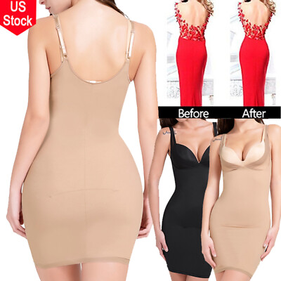 #ad Women#x27;s Compression Shapewear Slimming Bodysuit Slip Underdress Full Body Shaper $13.79