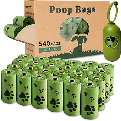 #ad Dog Poop Bag Biodegradable 540 Count Dog Waste Bags with Dispenser Extra Thi $22.17