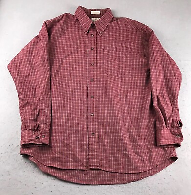 #ad Viyella Shirt Mens XL Red Plaid Woolen Long Sleeve Button Up $25.05