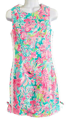 #ad Lilly Pulitzer Women’s Dress 0 Mila Stretch Shift Multi Hot On The Scene New $68.00