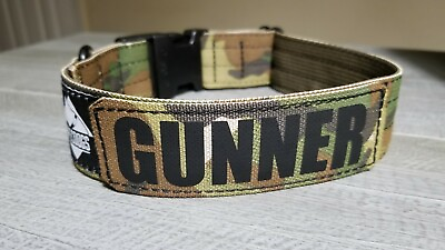 Custom Dog Collar American Made 1.5quot; MultiCam personalized patch $35.00