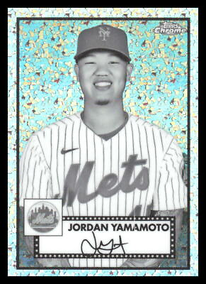 #ad 2021 Topps Chrome Platinum Jordan Yamamoto Black amp; White Diamonds 478 Mets $2.99