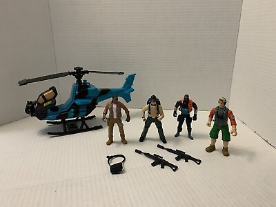 #ad Helicopter And LOT OF 3 CHAP MEI 1 Kamp;M International ACTION FIGURES And Weapons $15.00