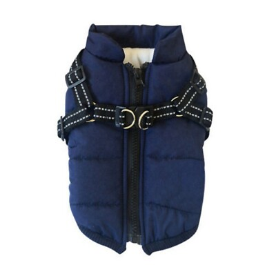 #ad Pet Dog Coat Padded Fleece Warm Clothes Pets Autumn Winter Vest Jacket W Chest $16.05