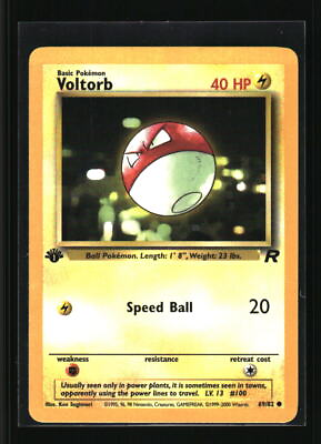 #ad 2000 Pokemon Team Rocket 1st Edition Voltorb Common #69 82 P02 $1.98