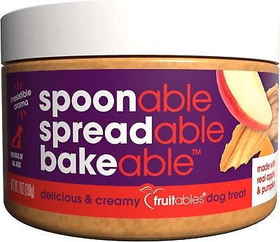 #ad Fruitables Spreads – Spreadable Dog Treat – Bakeable Dog Treat – Real Apple amp; Pu $27.86