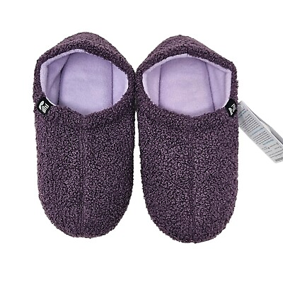 #ad RockDove Womens Slippers Two Tone Memory Foam Purple Boucle Medium 7 8 NEW $13.99