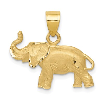 #ad Gift for Mothers Day 14k Yellow Gold Elephant Pendant 2.34g $392.00