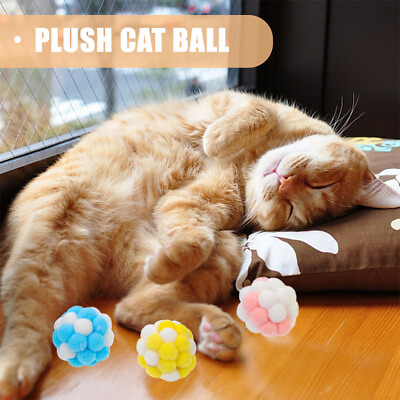 #ad 6Pcs Cat Bell Balls Toy Kitten Toys with Bell FP $12.35