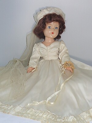 #ad 17quot; Vintage 1940s Effanbee Bride Doll Anne Shirley Little Lady $74.99