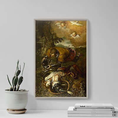 #ad Domenico Tintoretto Tancred Baptizing Clorinda 1585 Poster Art Print Gift GBP 89.50