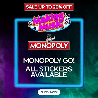 #ad Monopoly Go 1 5 STAR ⭐️⭐️⭐️⭐️ ⭐️ All Star Stickers AVAILABLE FAST DELIVERY $11.69