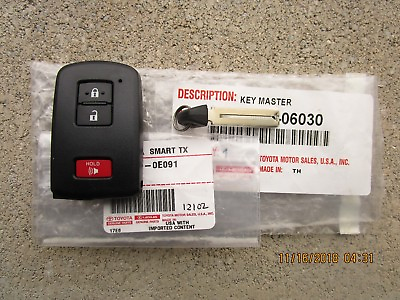 #ad 16 19 TOYOTA TACOMA TRD LIMITED MASTER UNCUT KEY SMART REMOTE TRANSMITTER NEW $285.34