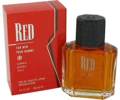 #ad RED by Giorgio Beverly Hills 3.3 3.4 oz EDT For Men New in BOX $16.02