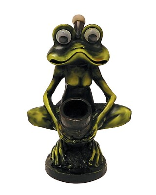#ad Sitting Frog Handmade Tobacco Smoking Hand Pipe Animal Enchanted Forest Art Gift $22.99
