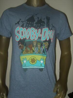 #ad Men#x27;s S XL Scooby Doo Hunted Mansion Mystery Machine Cartoon Shaggy Velma Shirt $16.14