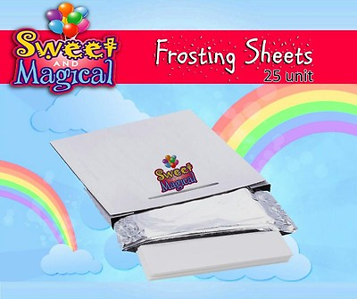 #ad Frosting sheets Sugar sheets Icing sheets 24 To 25 pack 8.5 X 11quot; $35.99