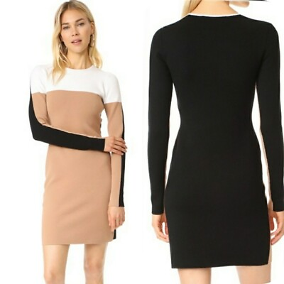 #ad Diane von Furstenberg Crew Neck Long Sleeves Knit Dress Size S Retail $398 $208.00