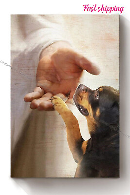 #ad Puppy Take My Paw Christian Dog Lover Poster Wall Art Vertical $15.32
