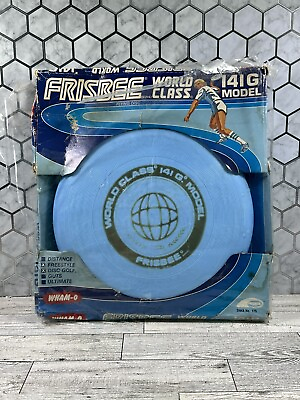 #ad Vintage 1980 Wham O World Class 141G Model Frisbee Flying Disc Mint Baby Blue $22.00