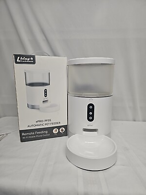 #ad Living Enrichment Automatic Cat And Dog Feeder Auto Food Dispenser WiFi Mobile $40.00