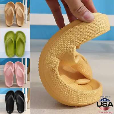 #ad Ladies Pillow Cloud Slippers Shoes Comfort Summer Shower Beach Sandals Slippers $10.13