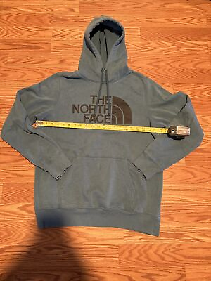 #ad The North Face Hoodie Mens Large Blue Pullover Hooded Sweatshirt Pre owned $13.95