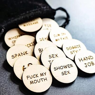 #ad 20x Funny Tokens Funny Wooden Valentines Ornaments Funny Romantic Sex Gift Set W $2.24