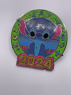 #ad 2024 Disney Parks Walt Disney World Stitch OE Open Edition Pin $13.50