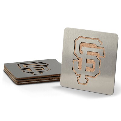 #ad San Francisco Giants MLB Stainless Steel Sportula Boasters Set of 4 Coasters $25.50
