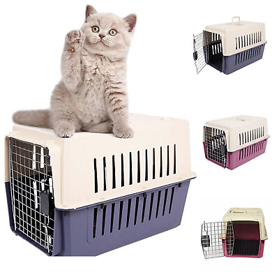 COLOR TREE Cat Dog Carrier Cage Pet Travel Box Crate Kennel Rabbit Puppy Basket $36.99