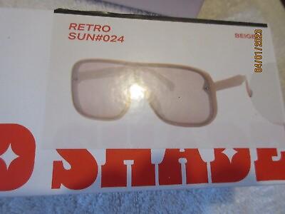 #ad #ad Brand New in Box MAD SHADE Designer Sunglasses Classic Retro SUN S 24 Beige $7.55