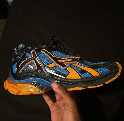 #ad Size 9 Balenciaga Runner Sneaker Blue Orange $200.00