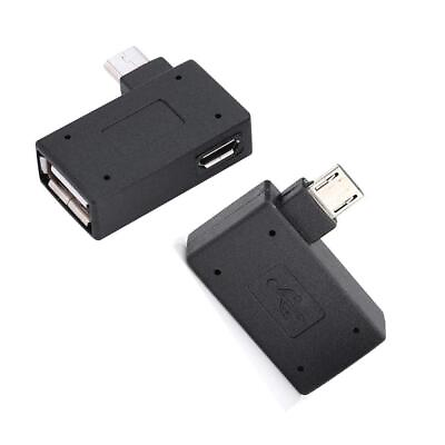 #ad OTG Adapter 90* Angle USB Port Adapter Micro OTG Cable 2 Pack Compatible wi... $14.27