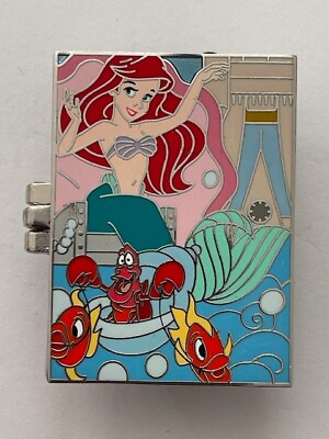 #ad Disney Ariel The Little Mermaid Passholder Quarterly Mosaic LE Hinged Pin D1 $25.95