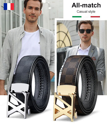 #ad Men#x27;s Automatic Buckle Belt Fashion Pants Belt Luxury Business Belt Waistband $23.03
