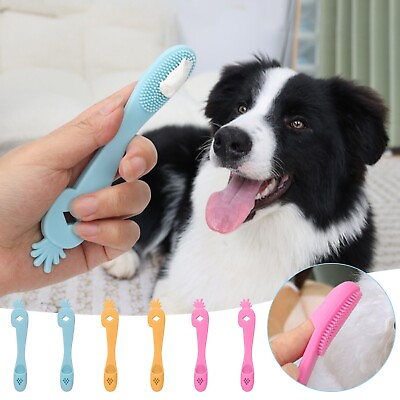 #ad Dog And Cat Toothbrush Pet Toothbrush TPR Finger Toothbrush Pet Tooth Care $12.09