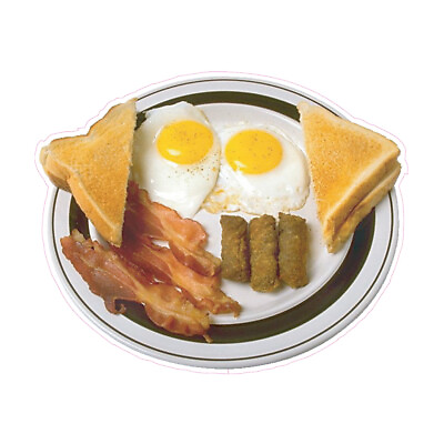 #ad Food Truck Decals Breakfast Plate Restaurant amp; Food Concession Sign Brown $72.99