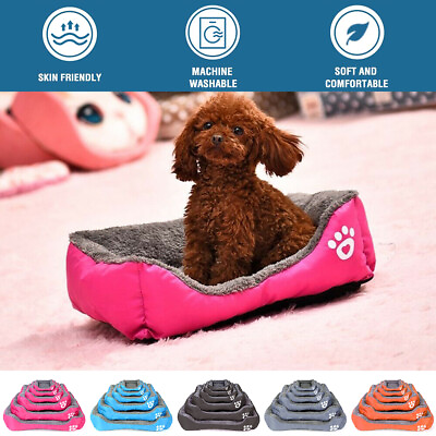 #ad Pet Calming Bed Dog Cat Kennel Puppy Mat Pad Warm Nest Small Large Washable Mat $34.00