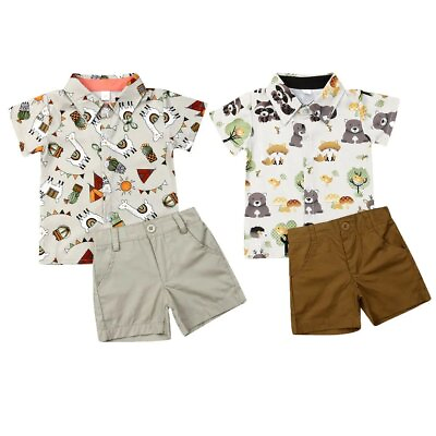 #ad 2 piece Toddler Summer Outfit for Toddler Boys T Shirt amp; Shorts Set $18.00