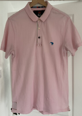 #ad Canterbury Uglies Short Sleeve Polo Shirt Pink Mens Size Large Tennis Golf Beach GBP 12.99